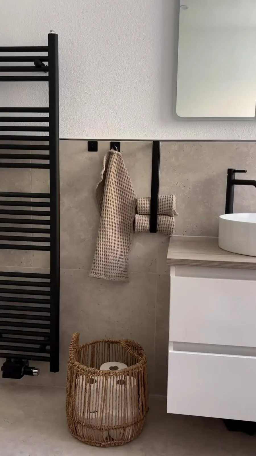 Bathroom with towel radiator