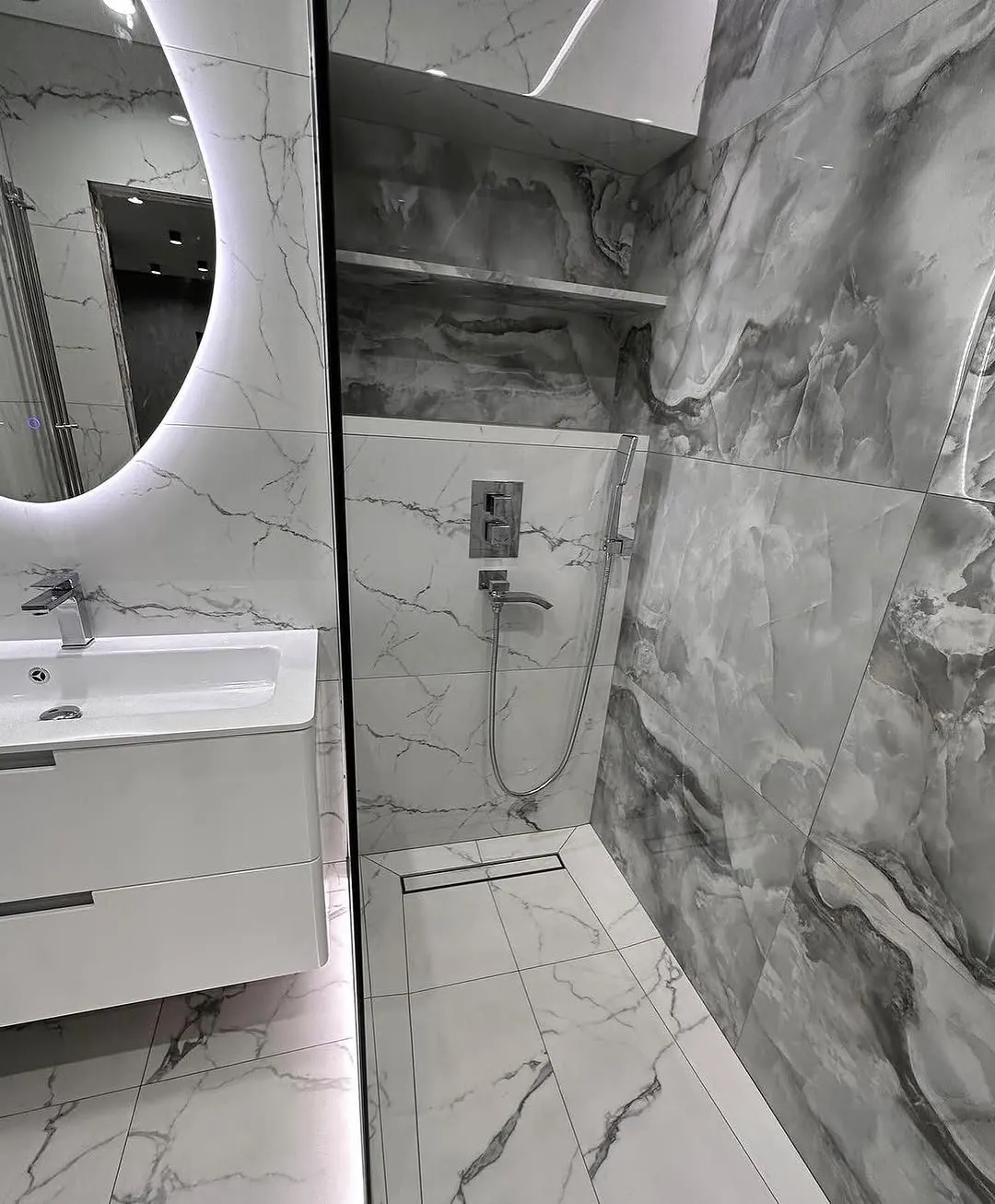 Marble shower