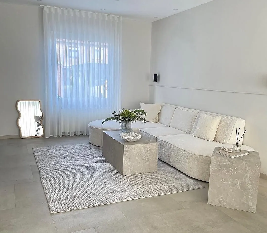 Living room with modular sofa